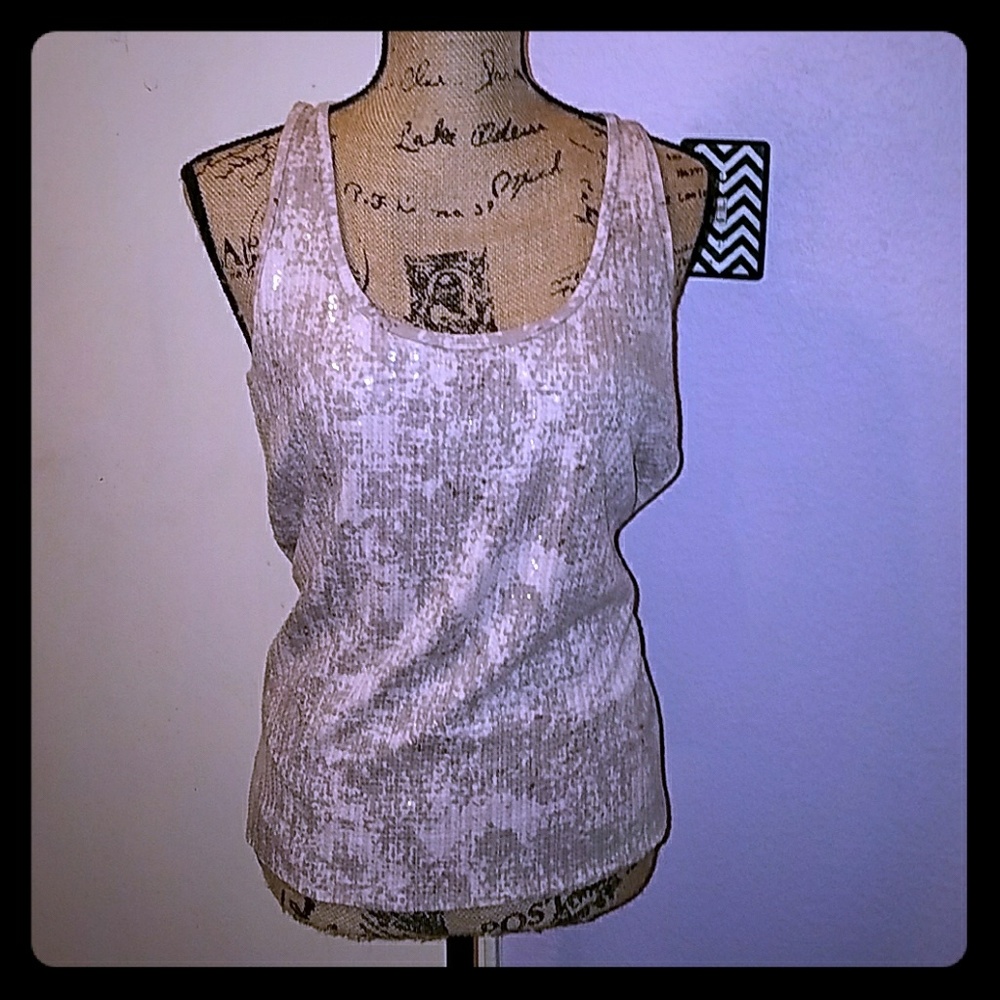 Ann Taylor Sparkly Pink Cami