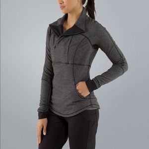 Lulu Herringbone base runner 1/2 zip jacket