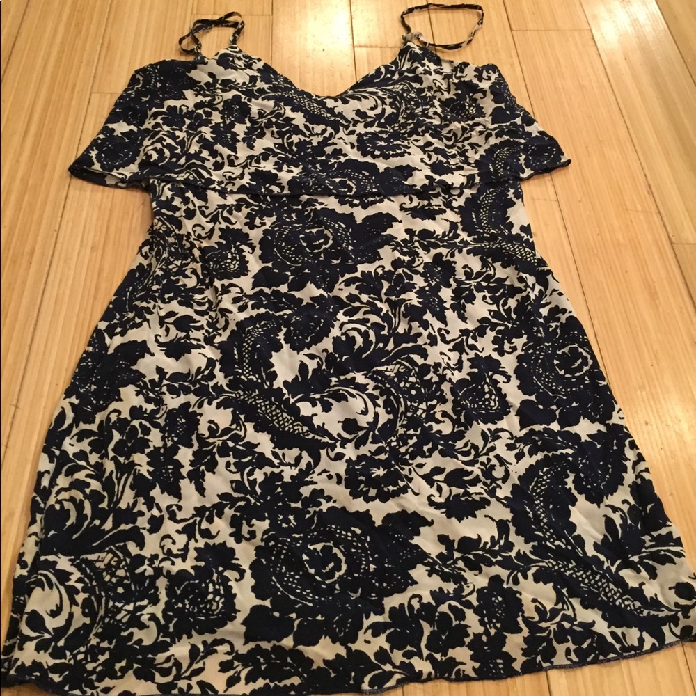 Intermix Blue/White Silk Dress