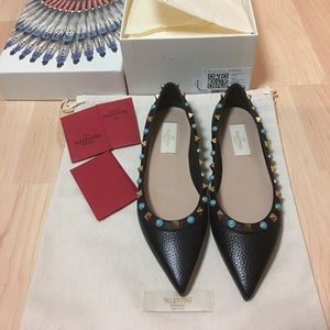 Valentino rock stud flats BNIB size 35