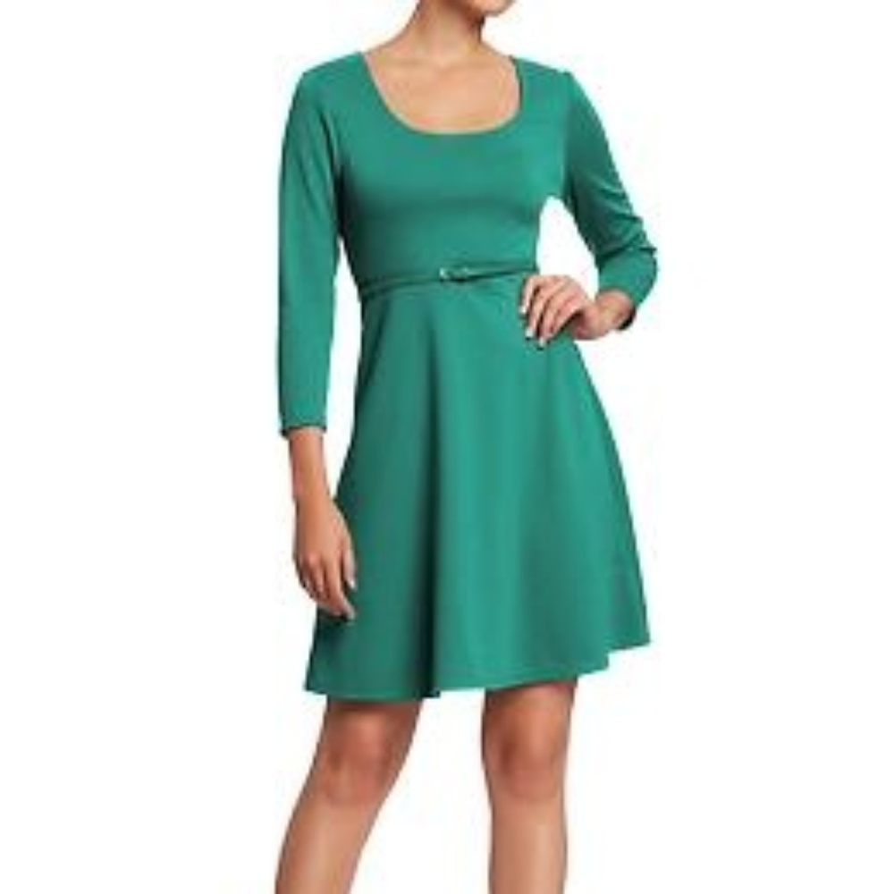 Green Belted Dress