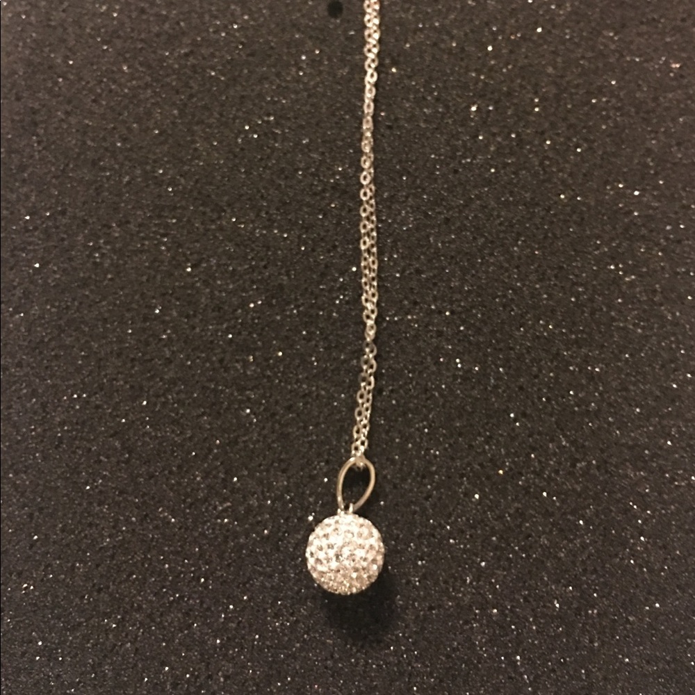 Stainless steel and crystal necklace