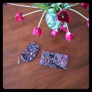 Vera Bradley Kensington Zip ID and Checkbook Cover