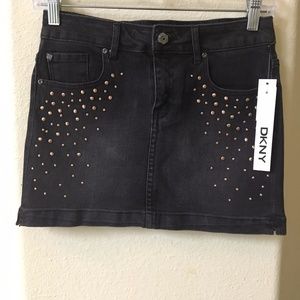 NWT Bronze Studded Denim Skirt for girls