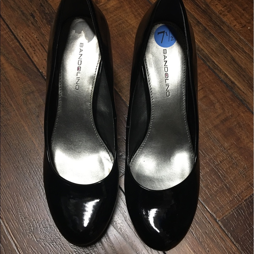 Black patent leather heels!