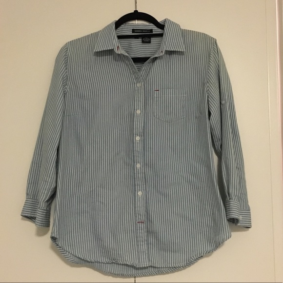 Light Blue & White Striped Button Down - Picture 1 of 3