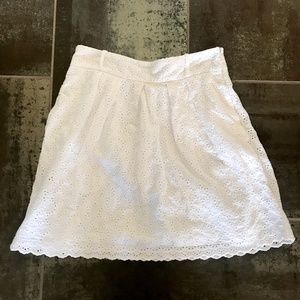 Three Dots White Eyelet Skirt Size 0 Xsmall