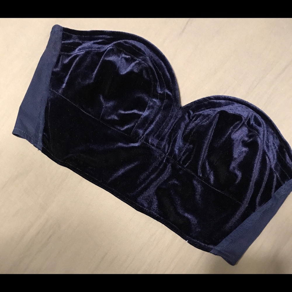 NWOT UO Sparkle & Fade Velvet Corset Bustier