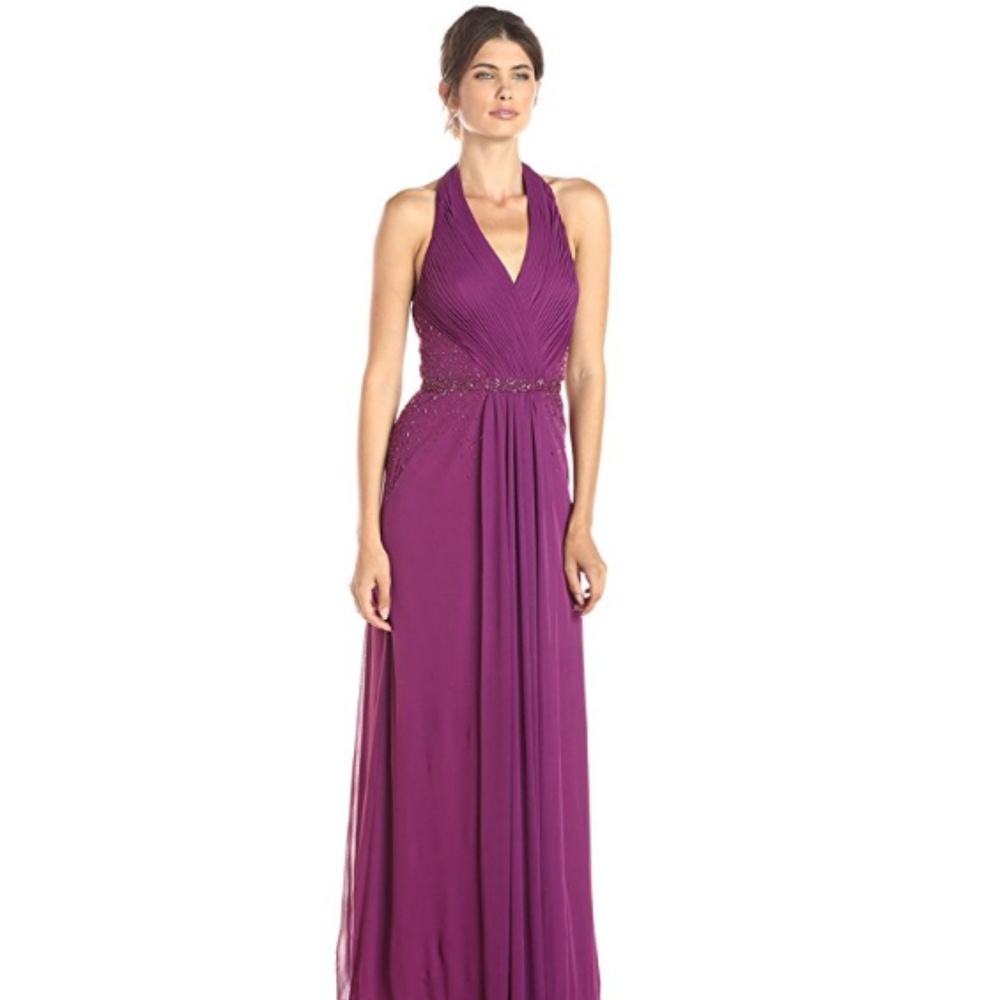 NWT JS Boutique Embellished Halter Gown