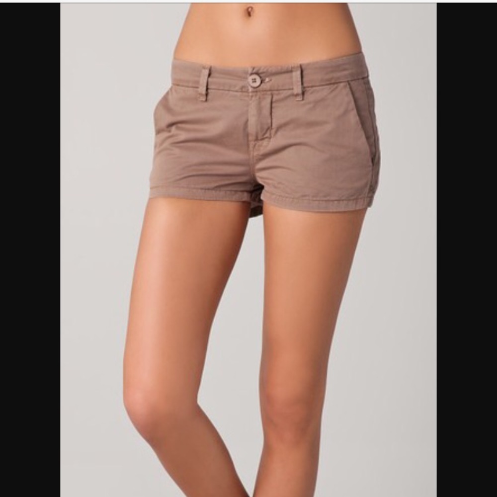 J Brand Callie Low Rise Twill Postal Shorts Sz 28