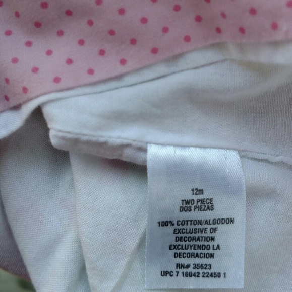 Carter's Girl's Pk/Gr Lined Cotton Sz 12 Mo Dress. - Picture 8 of 8