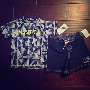 Nautical Toddler Boys Swimsuit set