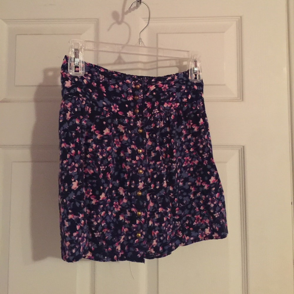 Flowery Mini Skirt