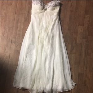 Long cream dress