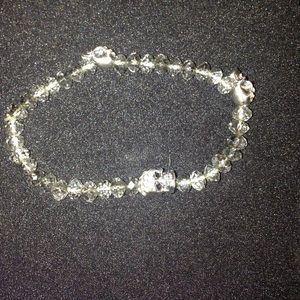 Crystal skull bracelet