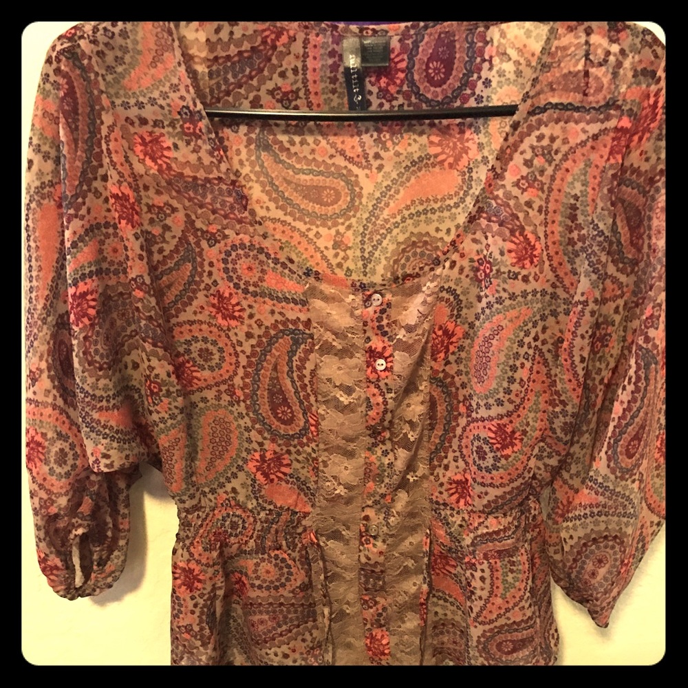 Full tilt sheer blouse