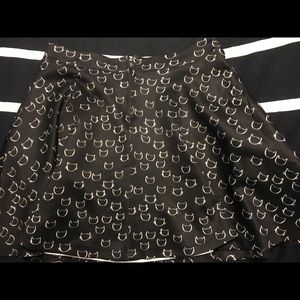 Black skirt with cat silhouettes