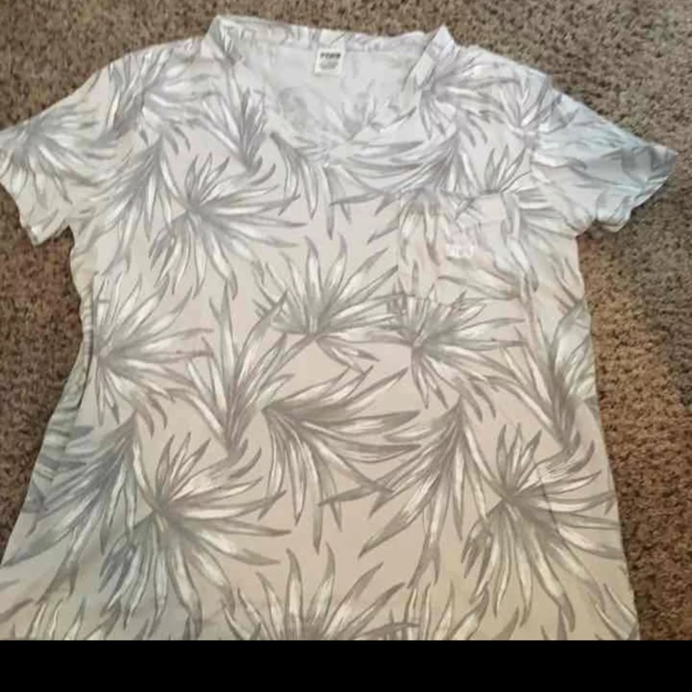 Floral Victoria's Secret pink shirt