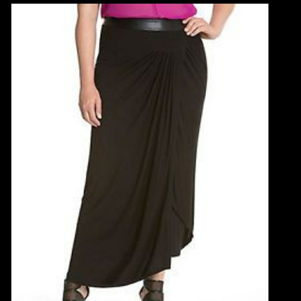 6th and Lane Draped Maxi Skirt