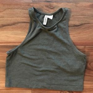 H&M Basic Gray Crop Top