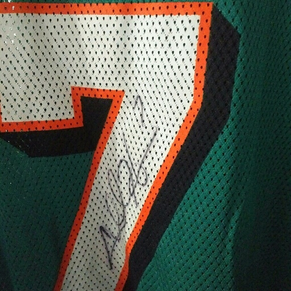 MIAMI DOLPHINS HENNE SIGNED JERSEY XL - Picture 2 of 2