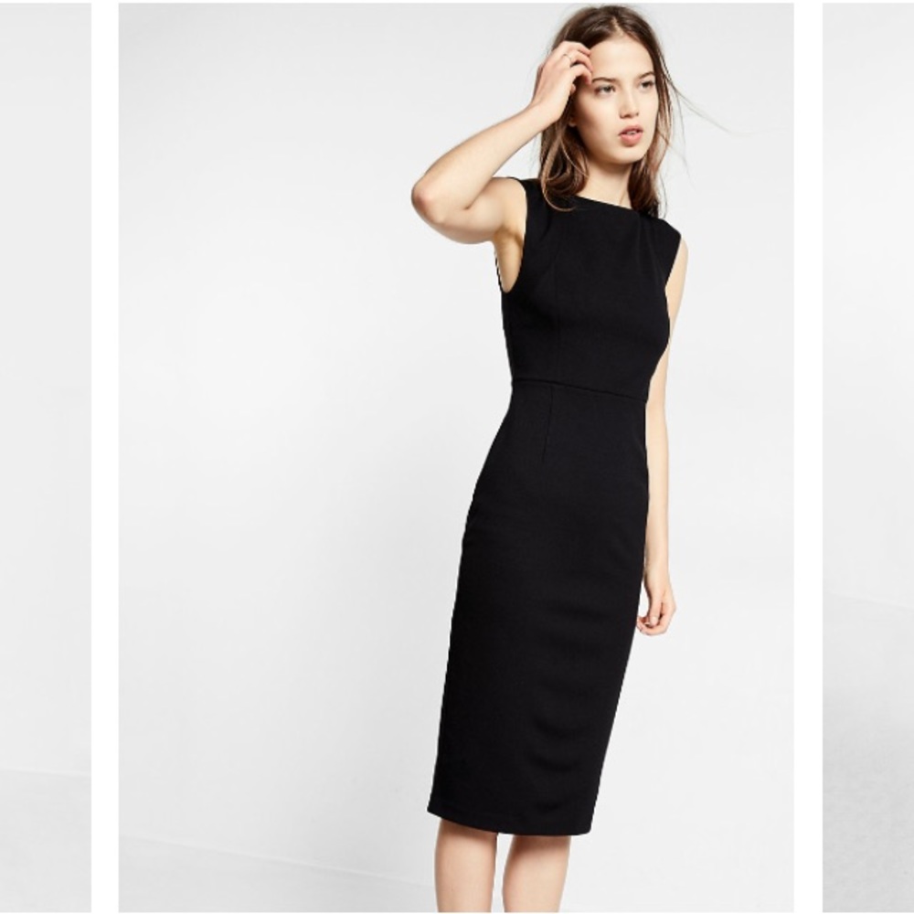 Back zip up slit dress