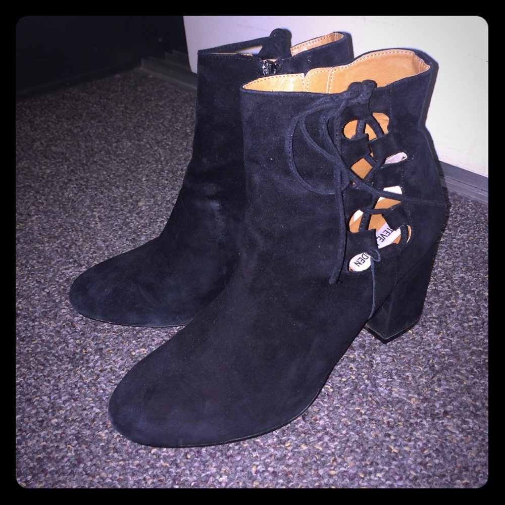 Black Steve Madden Ankle Boot Heels