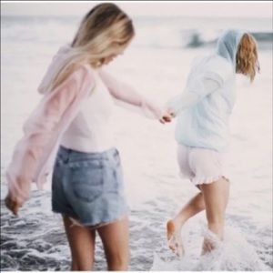 Brandy melville blue scar windbreaker OG