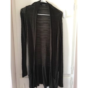 Long Olive green cardigan from Cotton On