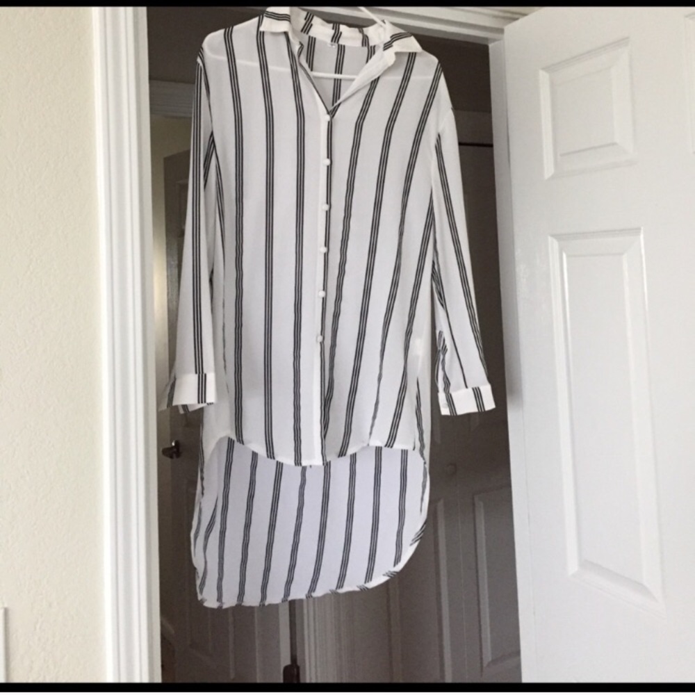 Stripped shirt dress