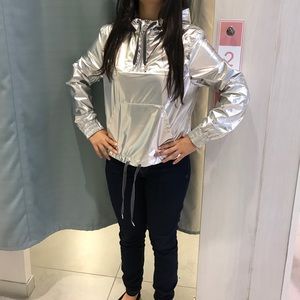 H&m silver coachella collection hoodie