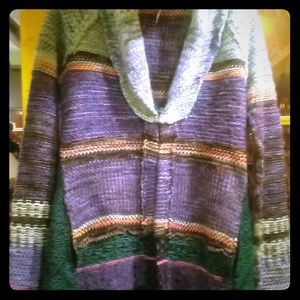 Free People Carefree cardigan sweater 2 hooks Sz X