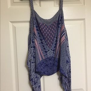 High-Low Blue Swing Tank Top
