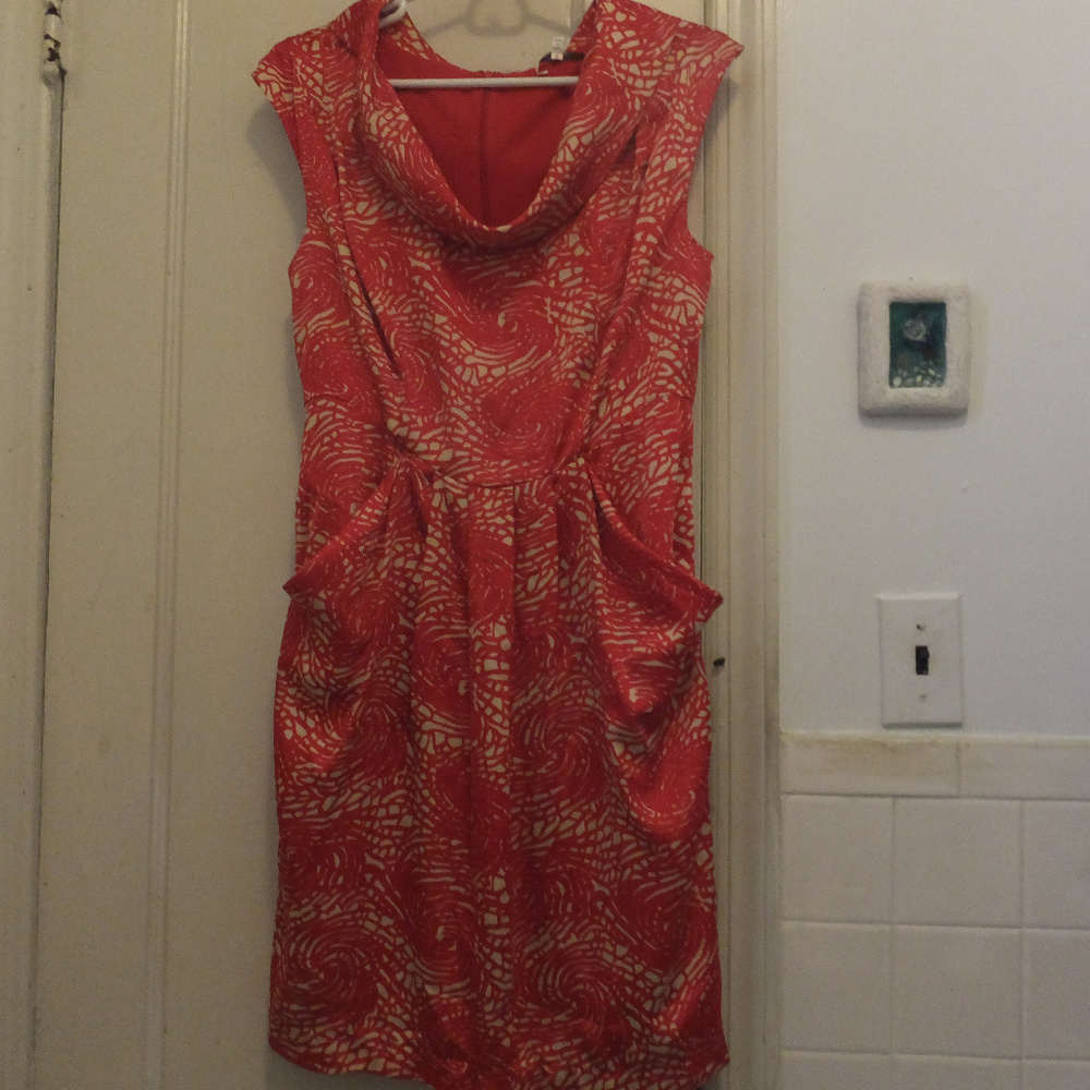 Anthropologie Zachary's Smile Red Swirl Print Dress