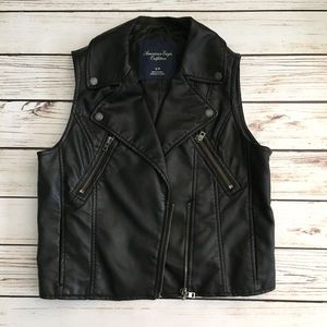 American Eagle Faux Leather Vest