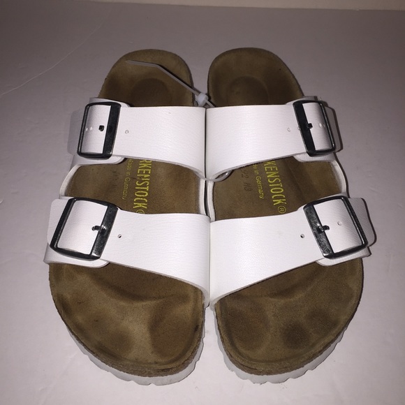Birkenstock Shoes - Birkenstock White Arizona Sandals Shoes 7/38