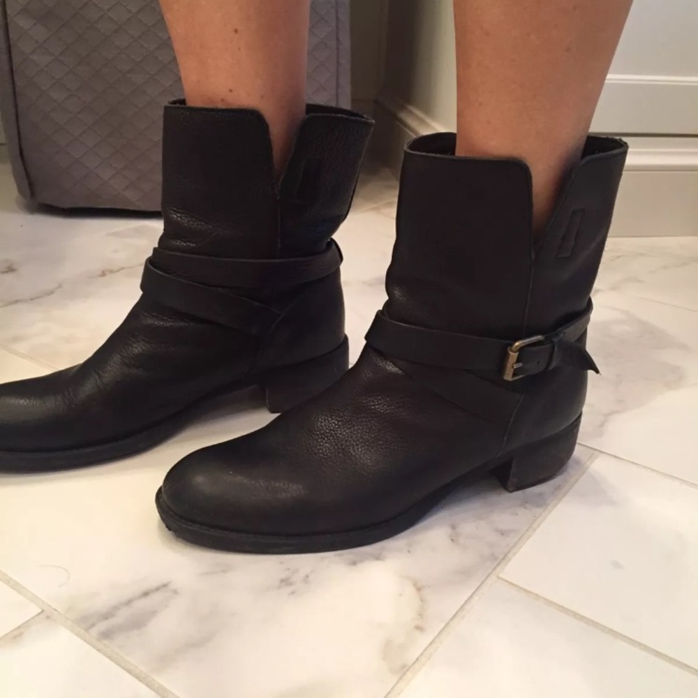 Black JCREW booties