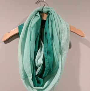 Ombre pale green infinity scarf