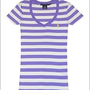Polo Ralph Lauren Women Small Pony V-neck T-shirt