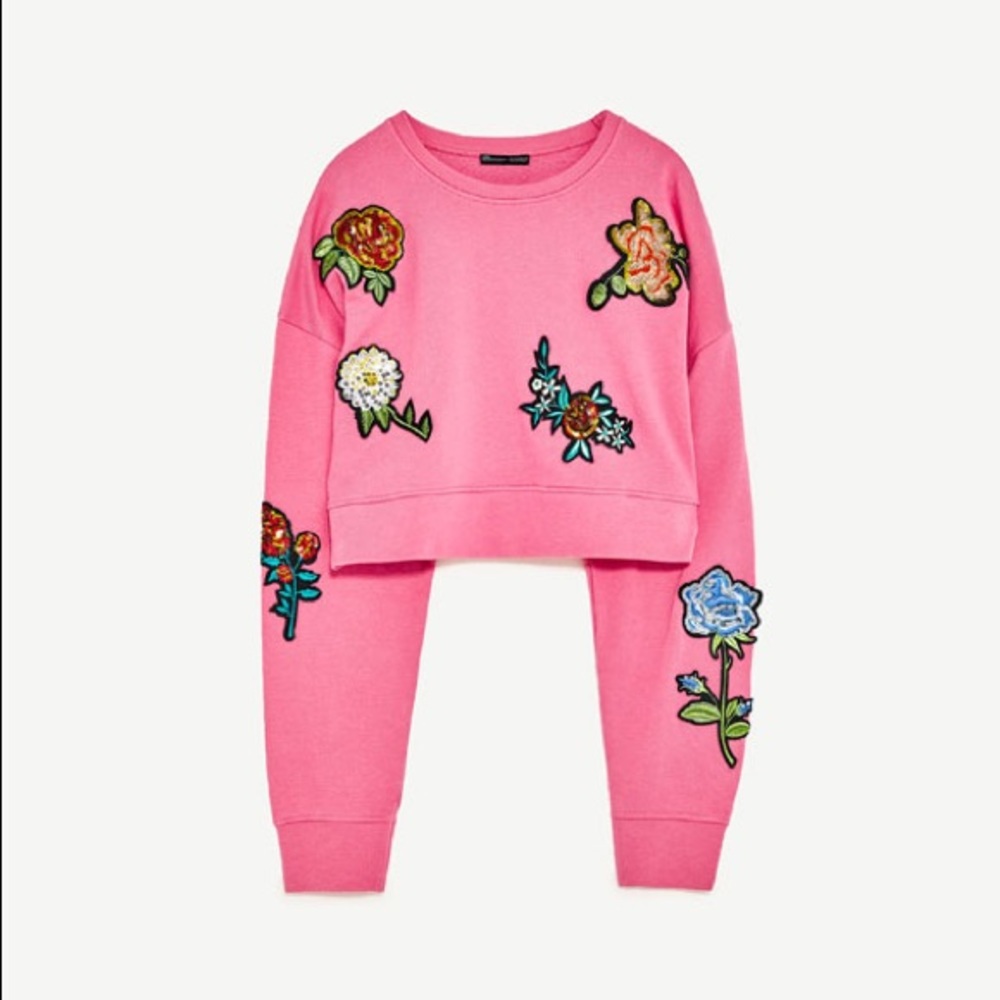Zara sweatshirt with patches - Picture 2 of 5