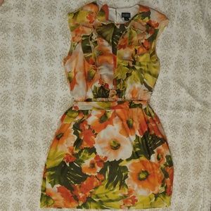 SOHO ruffled print dress