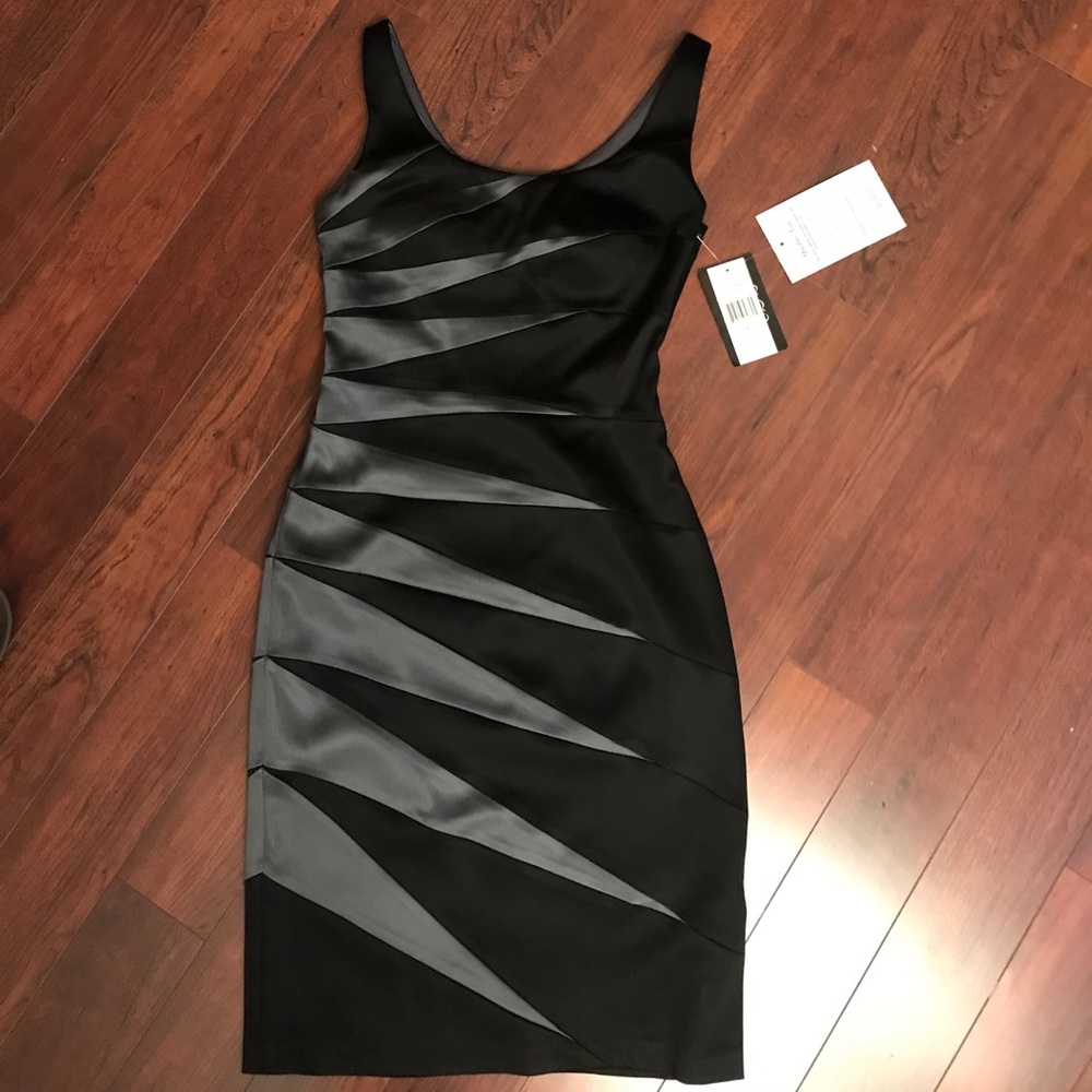 JAX Black Gunmetal Cocktail Dress Size 4
