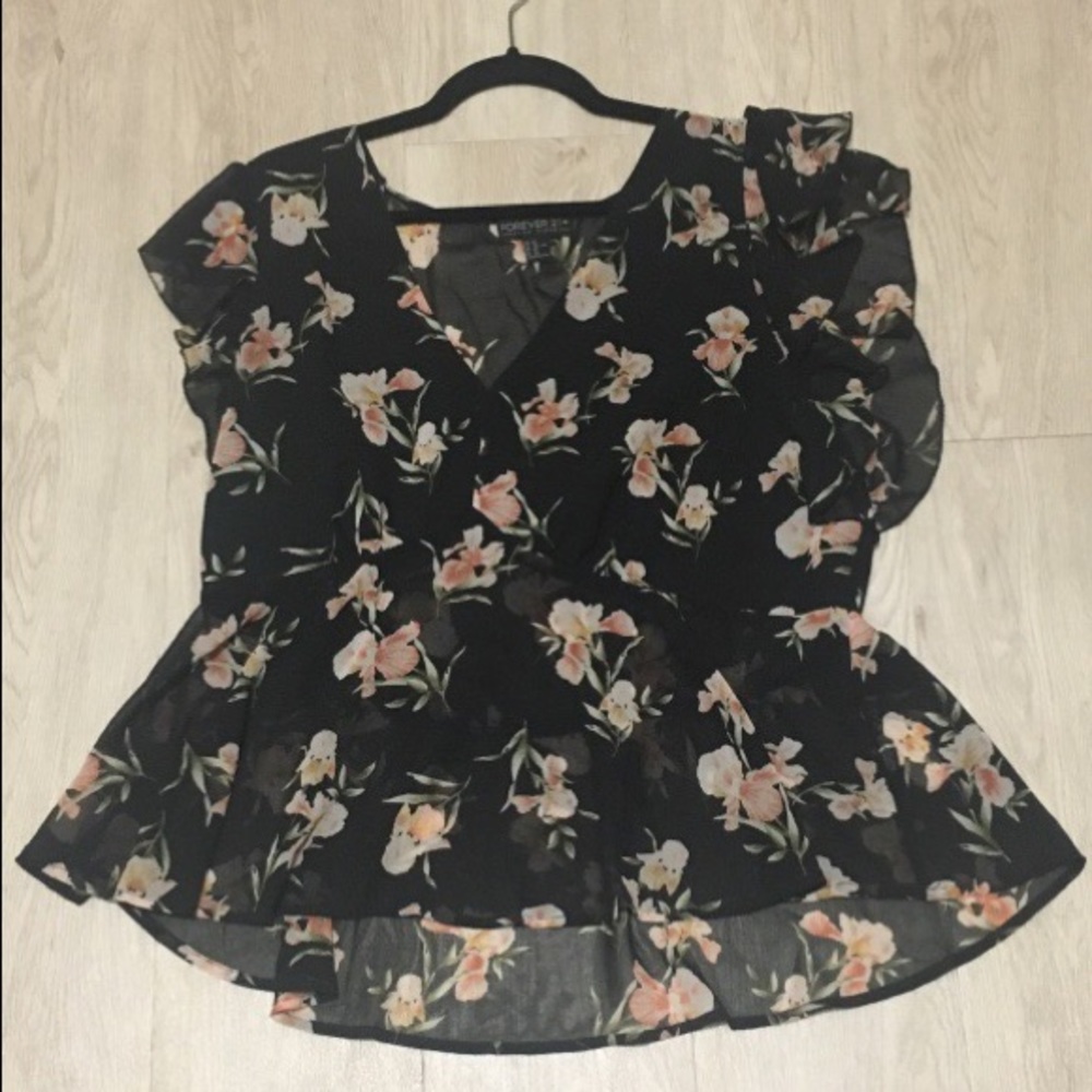 Black Floral Shirt