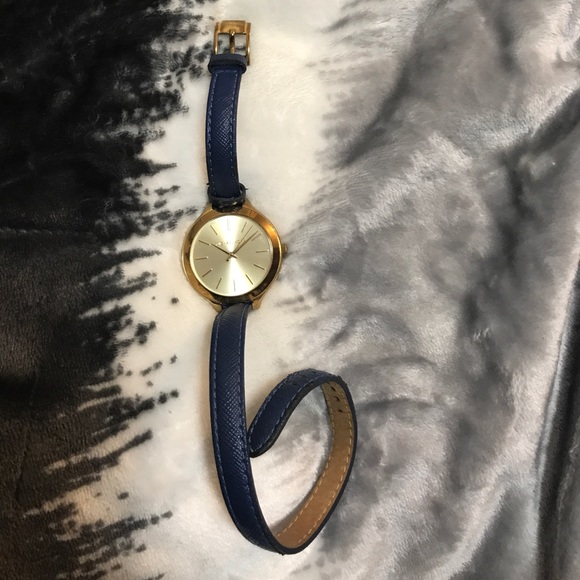 Michael Kors blue Slim Runway Watch - Picture 1 of 3