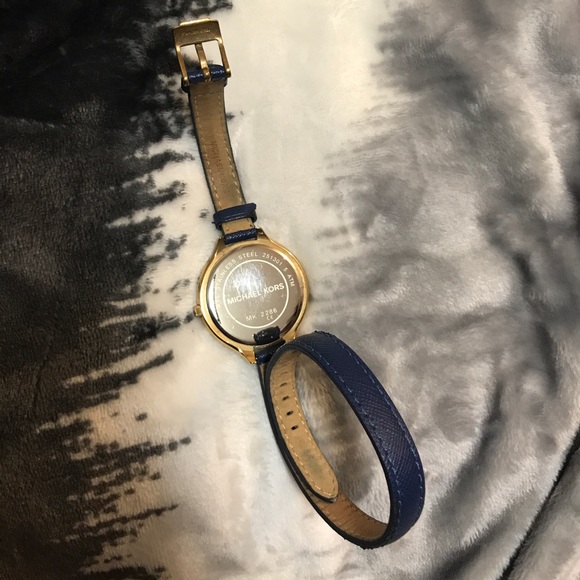 Michael Kors blue Slim Runway Watch
