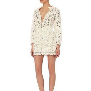 Zimmermann Roza White Eyelet Romper