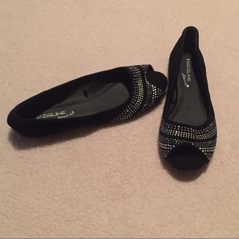 Studded Peep Toe Flats