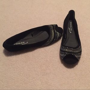 Studded Peep Toe Flats