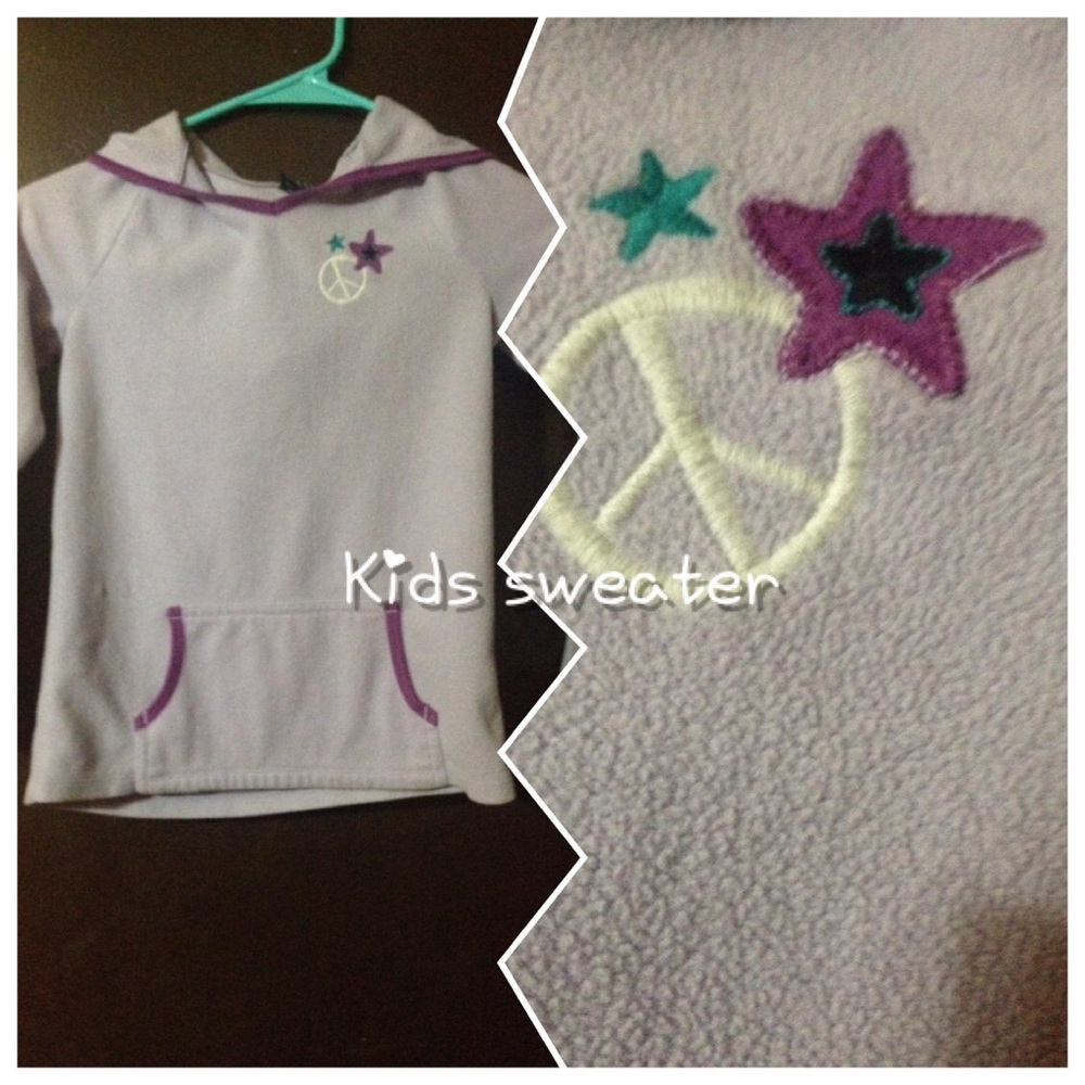 Light purple kids sweater size 8