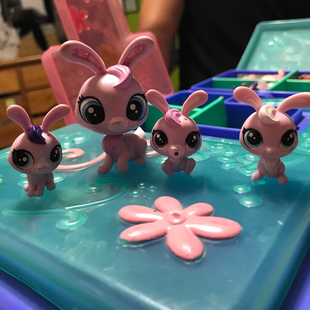 Pink lps rabbit family